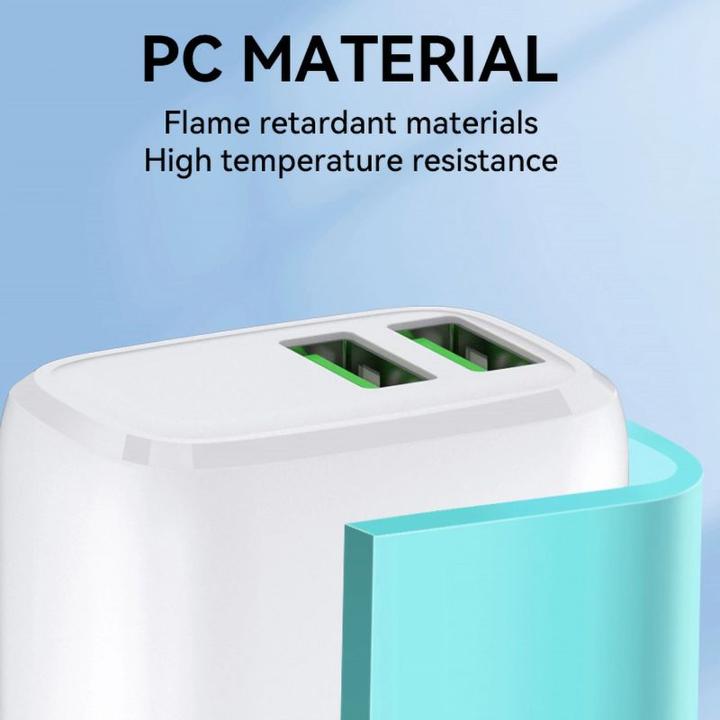 Actual product image Wozinsky CUWCW 2.4A 2 x USB-A wall charger - white (30 W, 2 ports)
