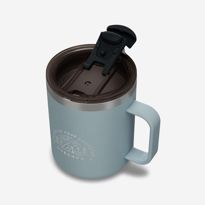 Produktbild Quechua Tasse isolierend Edelstahl Camping Wandern Trekking - Mug 900 0,35 l blau