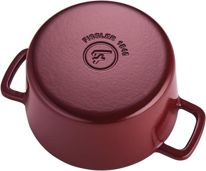 Produktbild Fissler Bräter Gusseisen rund, Burgunder rot (Bräter + Schmortopf, Kochtopf, Gusseisen, 20 x 15 cm)