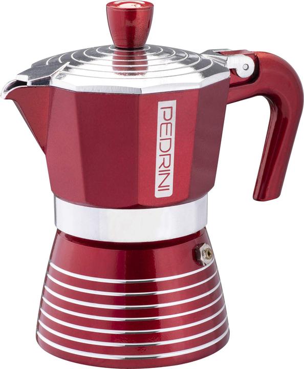 Actual product image Pedrini Infinity Passion - Espresso maker aluminum in metallic red 2 cups (2 T.)