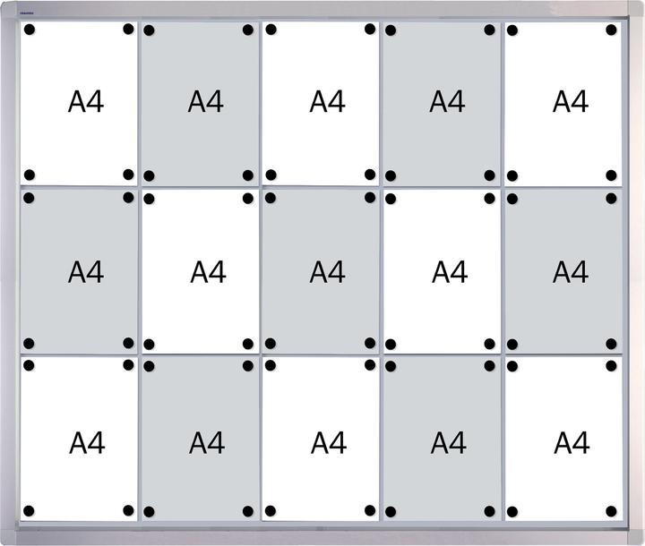 Produktbild Franken Schaukasten PRO SK6115 Schiebetür für 15x DIN A4 Aluminium