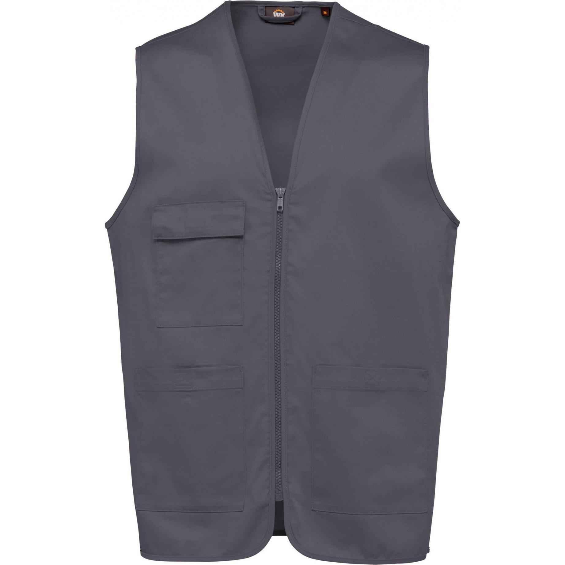 Kariban, Herren, Weste, Polycotton-Weste mit mehreren Taschen, Grau, (XL)