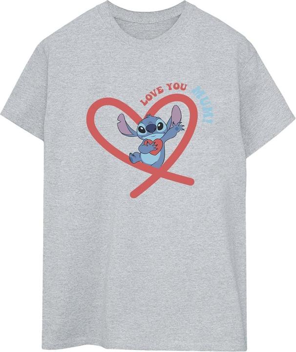 Immagine prodotto Disney Lilo & Stitch Love You Mum Maglietta Ampia Donna (XXL)