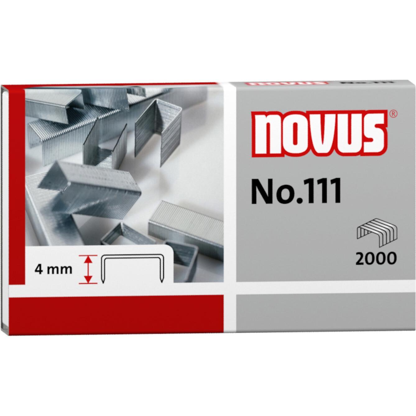 Novus, Büroklammer, Heftklammer Produktverwendung: Heftgeräte, Heftzange Typbezeichnung der Heftklammern: No. 111 (2000 ...