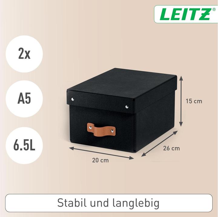 Produktbild Leitz Archivbox Puro Recyclingkarton Klein mit Deckel (A5)