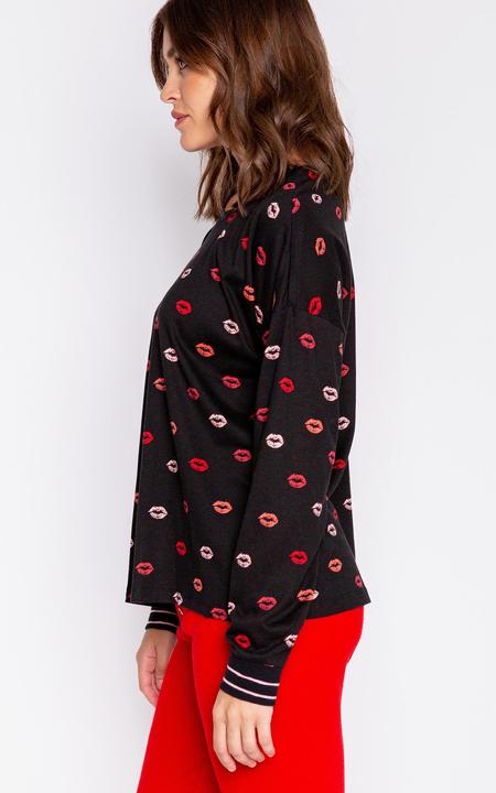 Produktbild Pj Salvage Pyjama Oberteil "Be mine" schwarz/klein gemustert (XS)