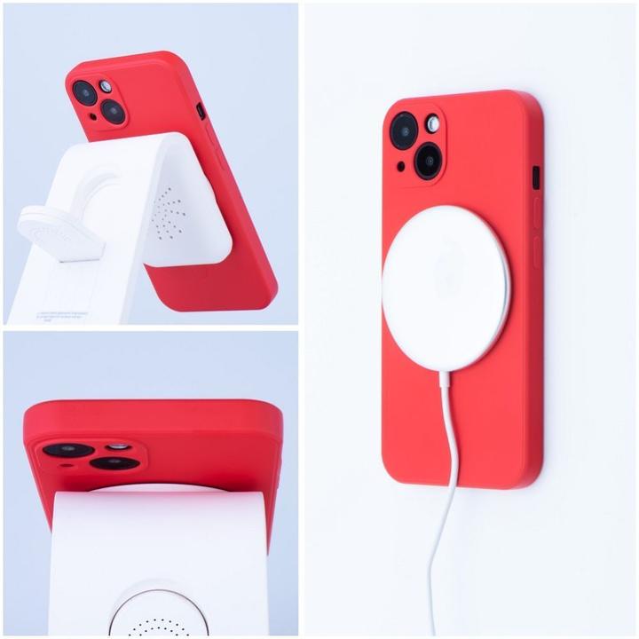 Actual product image OEM Back panel cover SILICONE MAG COVER case compatible with MagSafe for SAMSUNG A16 red
