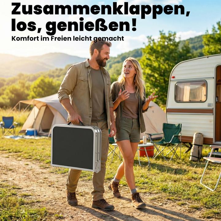 Image du produit Outsunny Campingtisch Aluminium, MDF Schwarz