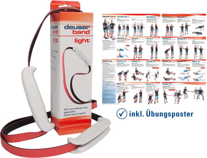 Deuser Sports Band Light, schwarz/rot (1 m)