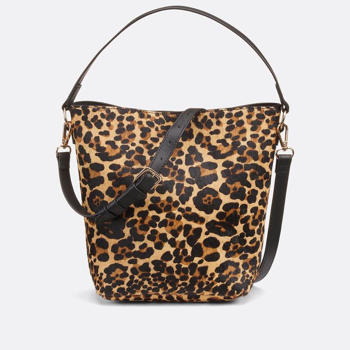 Actual product image La Redoute Collections Bucket Bag Leopard aus Leder