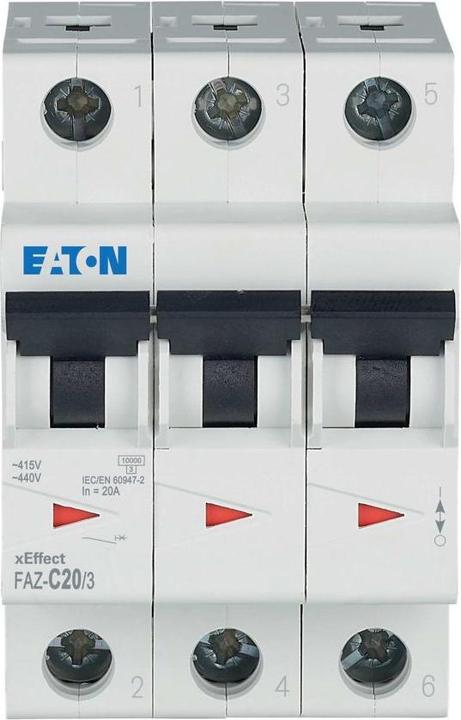 Immagine prodotto Eaton Interruttore automatico 3 poli 20A tipo C