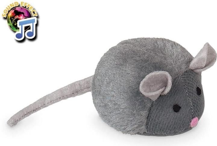 Actual product image Nobby Cat Toy Mouse with Voice, 15 cm, Grey (Plush toy cat)