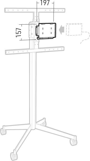 Immagine prodotto Erard Accessori KANA Supporto per lettore multimediale per supporto TV, nero (5 kg)