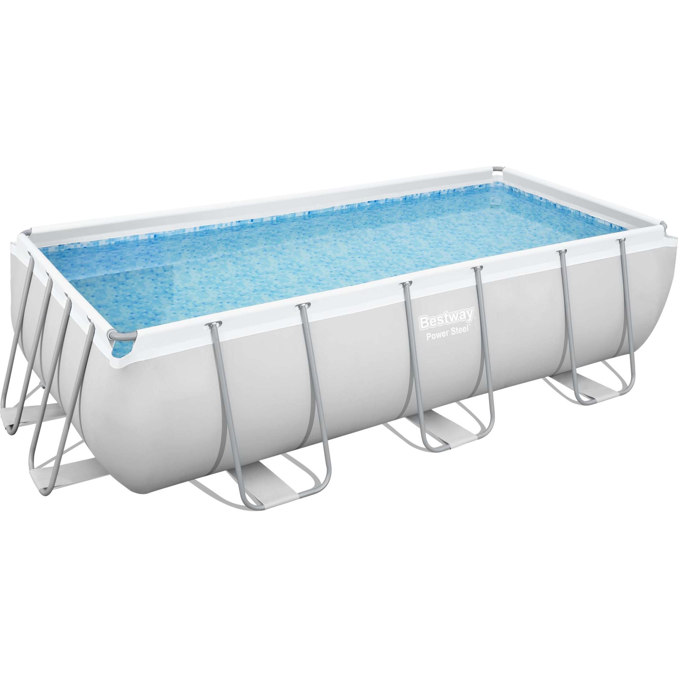 Bestway, Pool, Power Steel Frame Pool Set mit Filterpumpe 404 x 201 x 100 cm (404 x 201 x 100 cm)