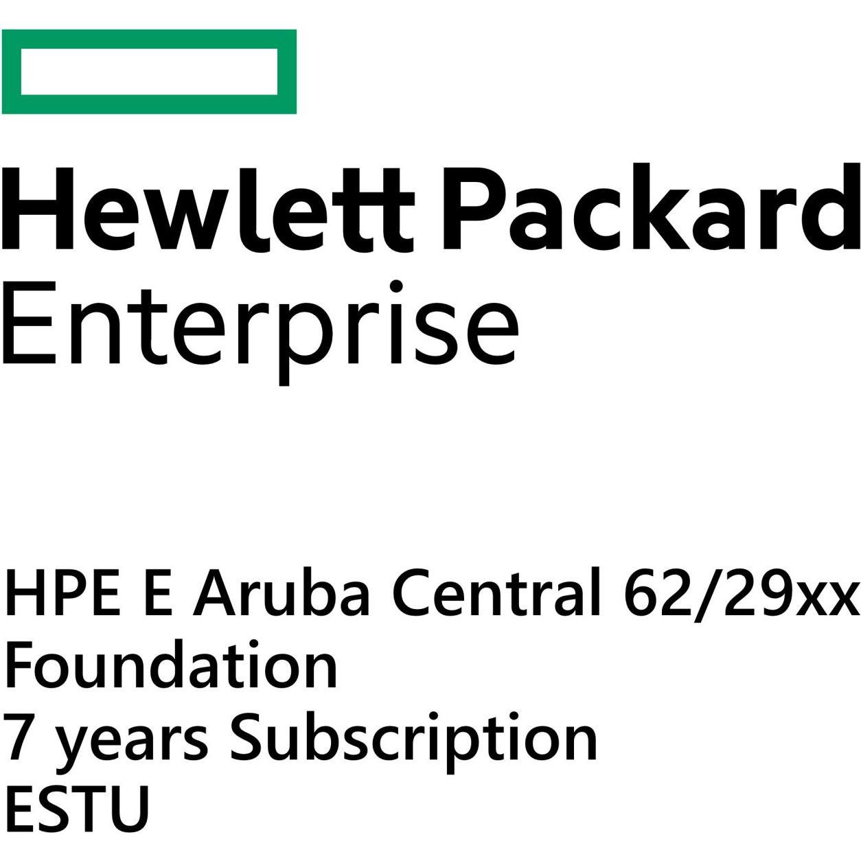 HPE E Aruba Central 62/29xx, Foundation, 7 years, Subscription, E-STU für