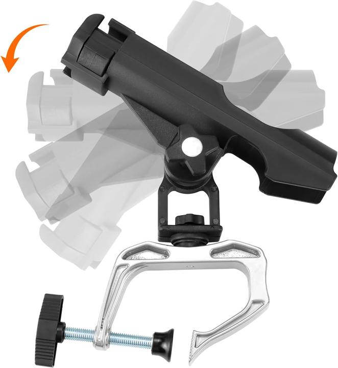 Produktbild Qwork 2er Angelrutenhalter-Set für Boote, 360° verstellbar