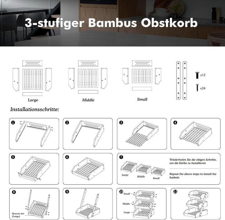 Produktbild Adel Dream Dreistufiger Obstkorb