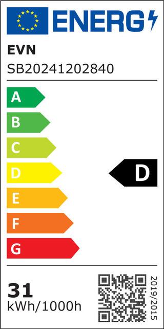 Label énergétique EVN-Lichttechnik Technologie d'éclairage Bande LED SB20241202840 (Blanc, 500 cm, Intérieur)