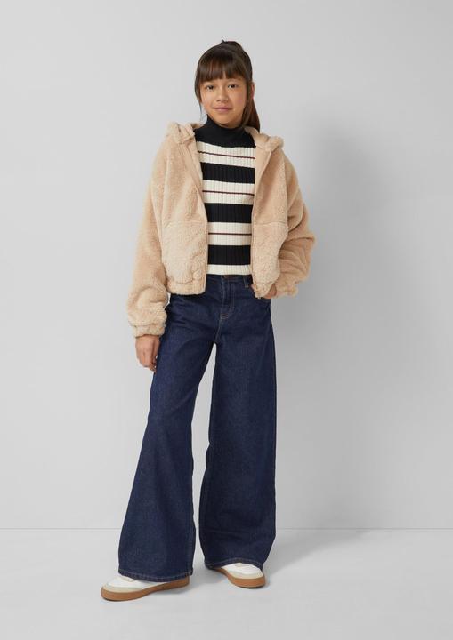 Produktbild s.Oliver Strickpullover Ripppullover im Slim Fit mit Stehkragen (146, 152)