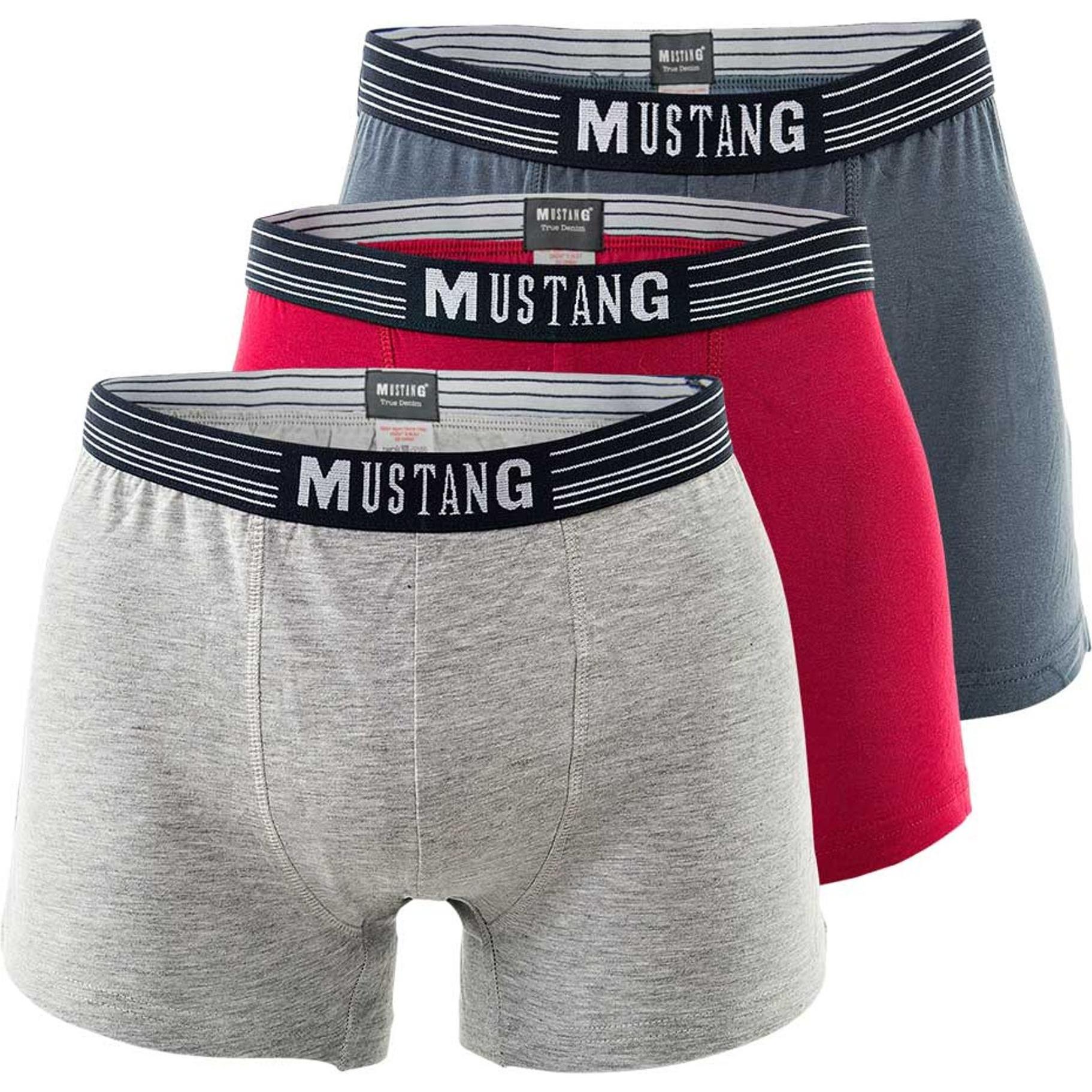 Mustang, Unterhosen, Boxershort Casual Stretch, (M, 3er Pack)
