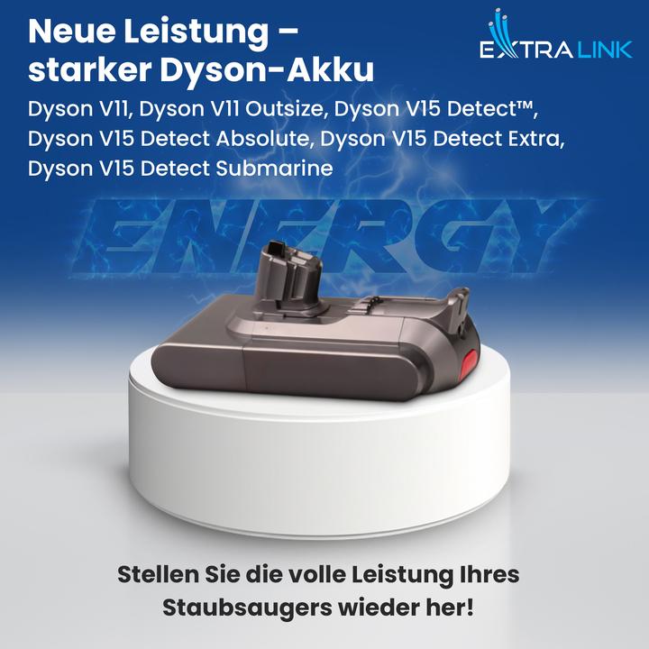 Image du produit Extralink Batterie Akkumulator für Staubsauger Dyson V11 (Click type) 25.2V 3000mAh
