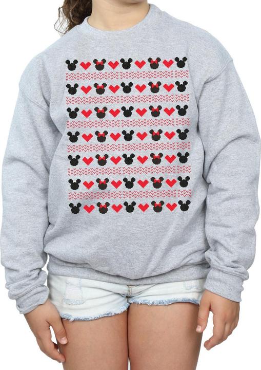 Produktbild Disney Mickey And Minnie Christmas Hearts Sweatshirt Mädchen (140, 146)