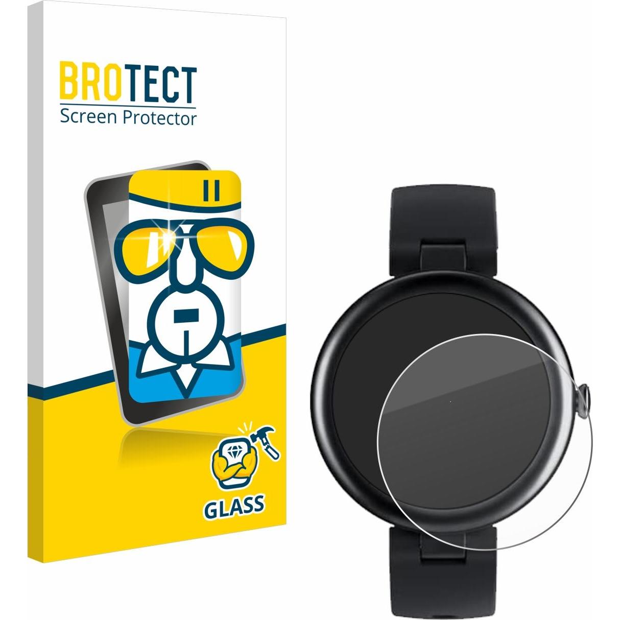 BROTECT Panzerglas Hartglas Displayschutz, Smartwatch Schutzfolie, Transparent