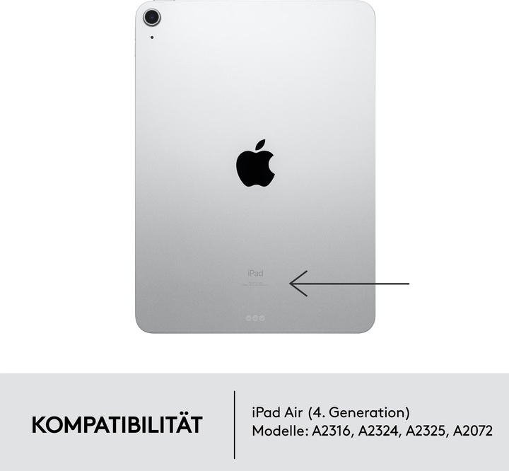 Productafbeelding Logitech Combo Touch (NL, iPad Air 2020 (4e generatie), iPad Air 2022 (5e gen))