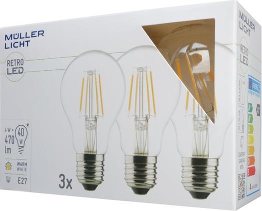 Produktbild Müller Licht LED Birne (E27, 4 W, 470 lm, 3 x, E)