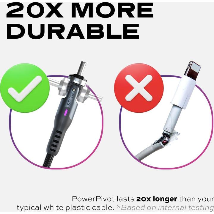 Image du produit Statik Câble de chargement 2 en 1 (1 m, USB 3.0, 100 W)