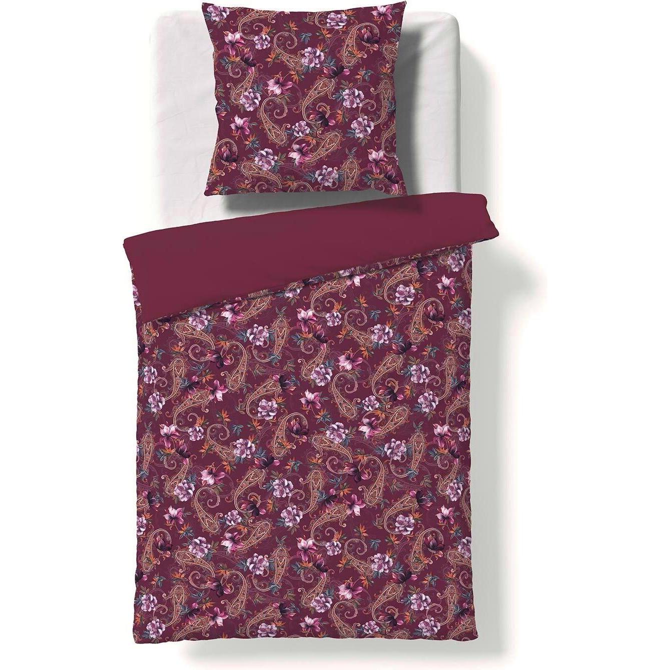 Fleuresse, Bettwäsche, Mako-Satin Bettwäsche Bed Art S Portsmouth rot (Bettwäsche Set, 135x200 cm + 80x80 cm)