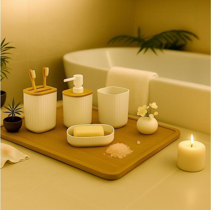 Actual product image Relaxdays Bathroom-Accessory Set