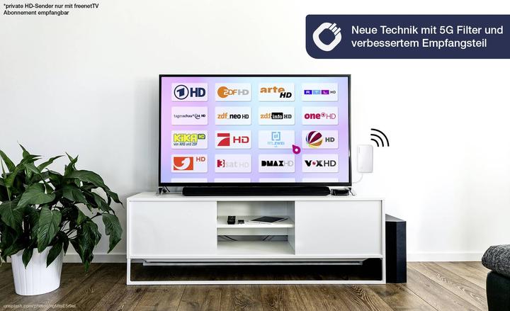 Produktbild Oehlbach Scope Vision 5G immerantenne für DVB-T2 mit 5G Filter (Flachantenne, DVB-T / -T2)