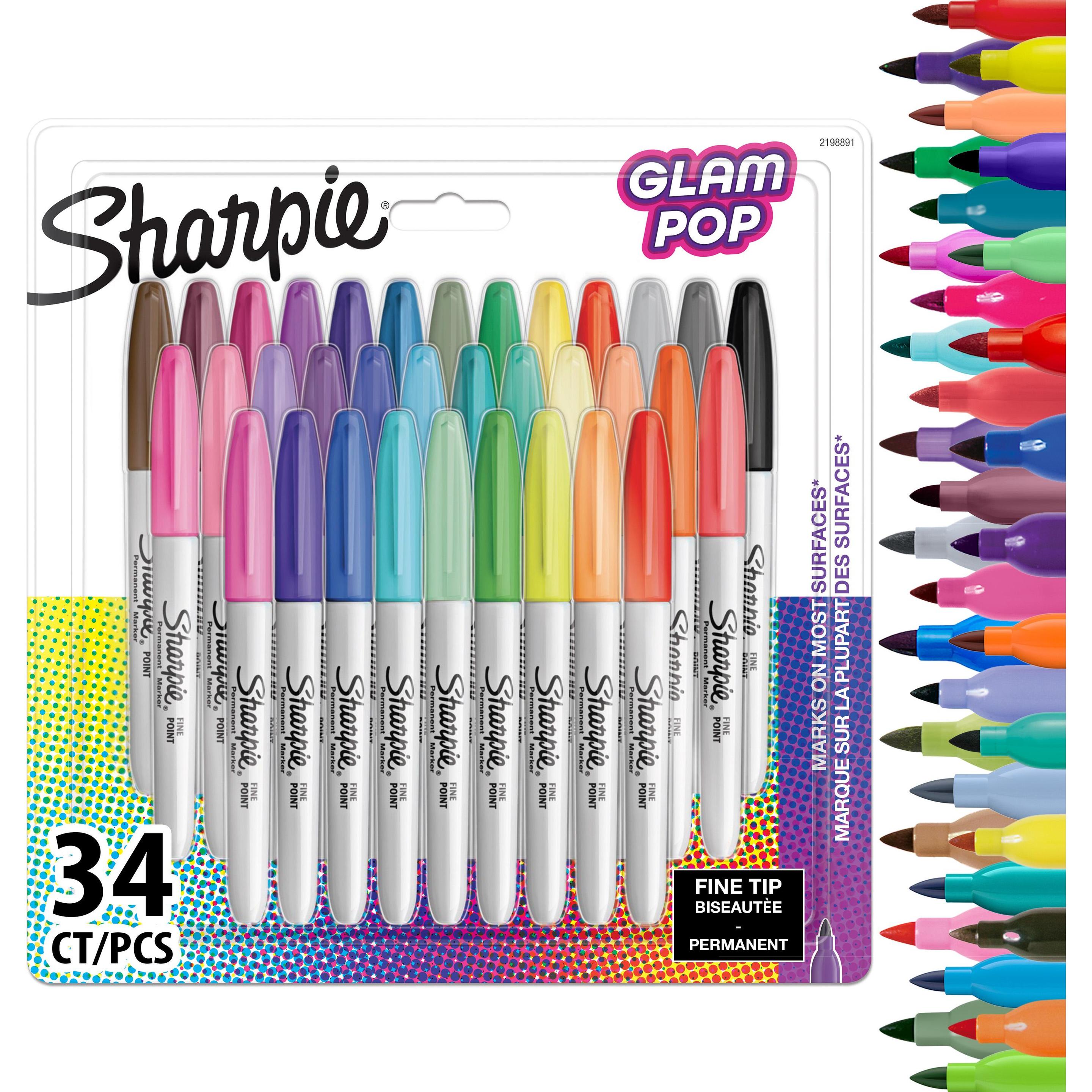 Newell, Evidenziatori, Sharpie - Permanent Marker Fine Glam Pop 34-Blister (2198891) (34 x)