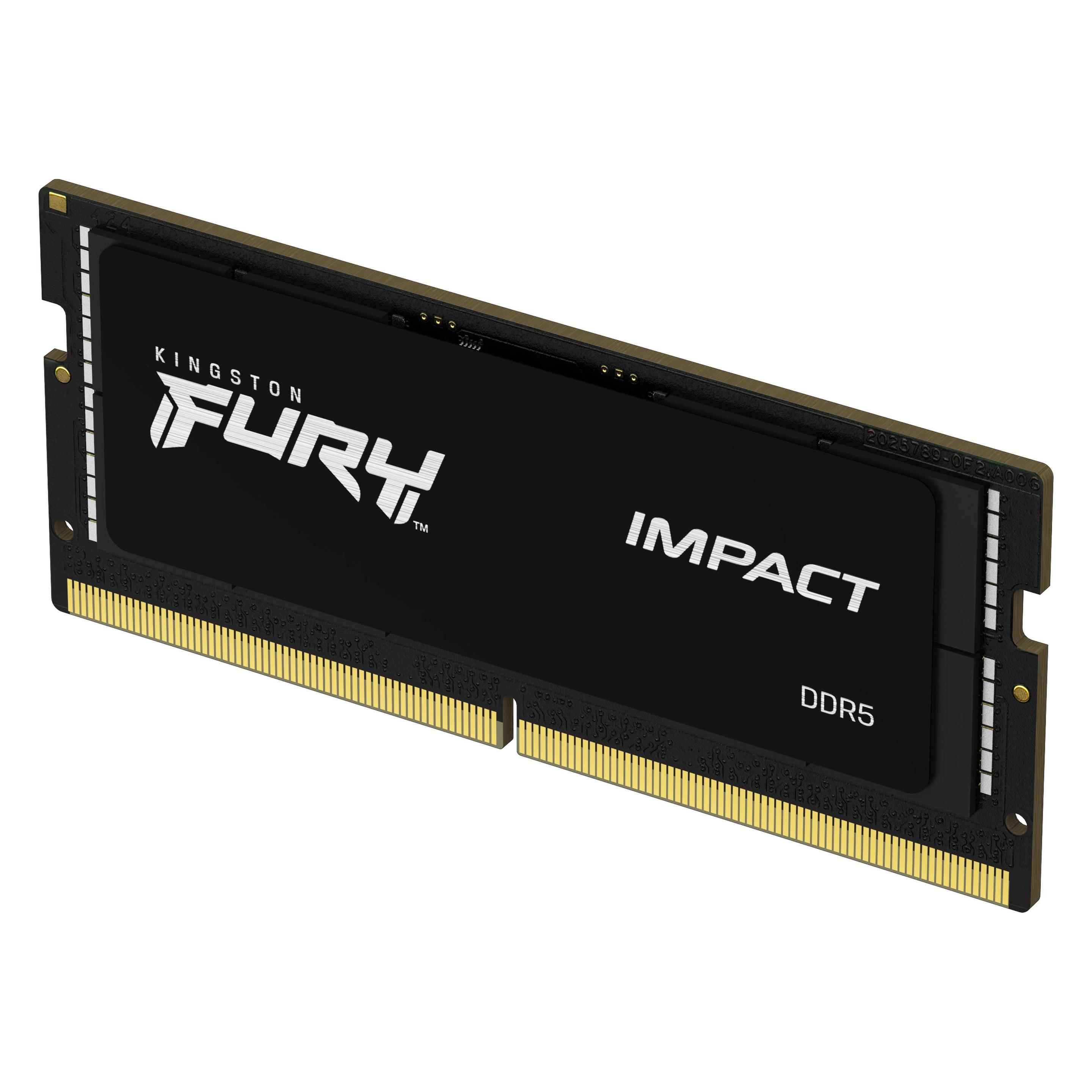 Kingston ddr5 so-dimm 16GB ×2 Kingston FURY Impact (2 x 16GB, 5600 MHz, DDR5 RAM, SO-DIMM)