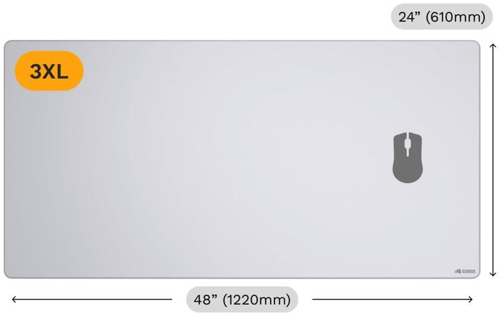 Produktbild Glorious GMP 2 3XL Stiched Cloth Gaming Mouspad White GLO-MP2-CLTH-STC-3XL-WHT (3XL)