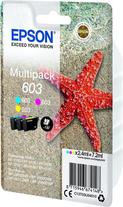 Image du produit Epson Multipack 3 couleurs 603 Ink (C, M, Y)