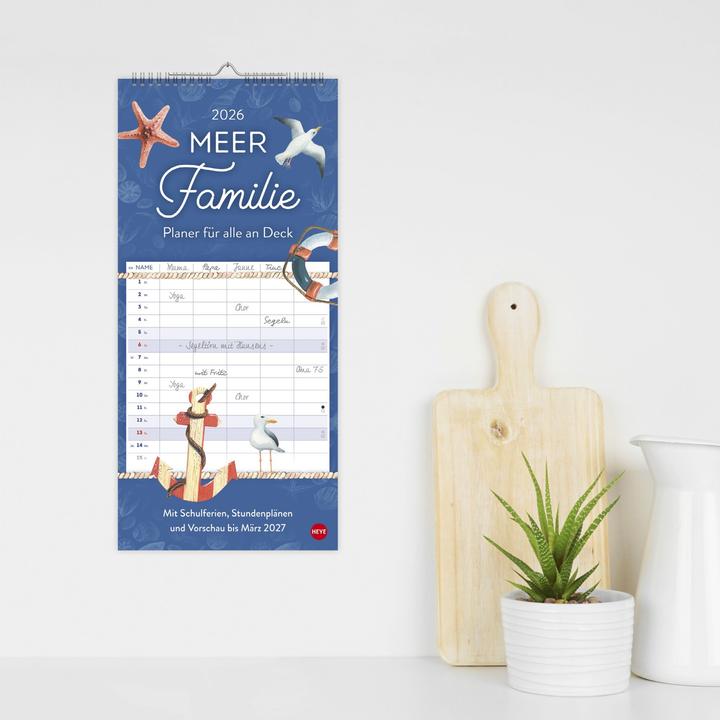 Produktbild Meer Familie Familienplaner 2026 - Planer für alle an Deck (21 x 45 cm)