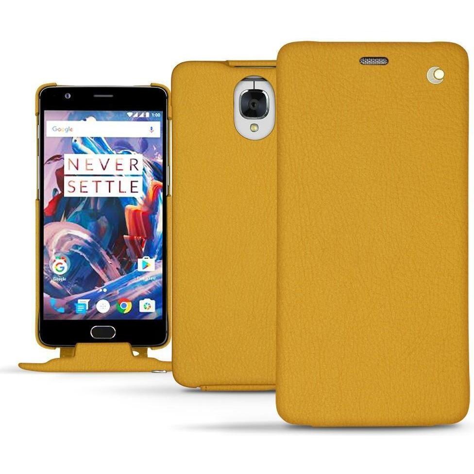 Noreve Lederschutzhülle vertikal (OnePlus 3), Smartphone Hülle, Orange