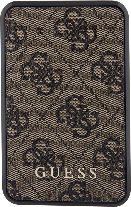 Actual product image Guess Powerbank 18W GUPB10DP4GEGW 10000mAh brązowy/brown 4G Leather Metal Logo (10000 mAh, 18 W)