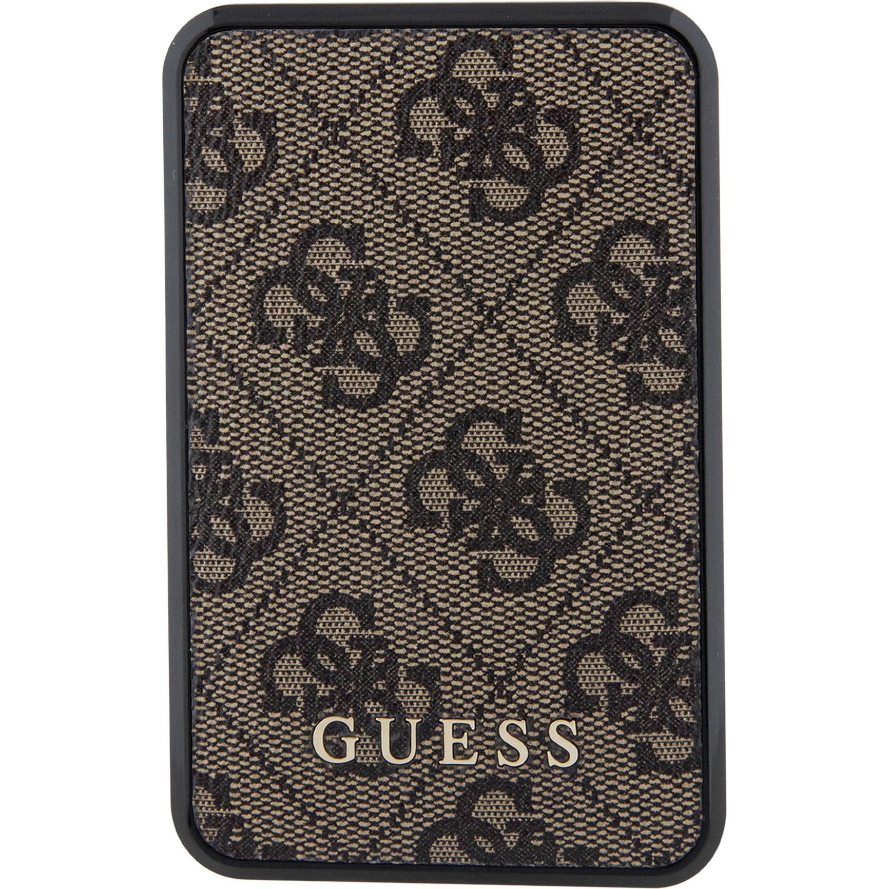 Thumbnail - Guess Powerbank 18W GUPB10DP4GEGW 10000mAh brązowy/brown 4G Leather Metal Logo (10000 mAh, 18 W), Powerbank, Braun