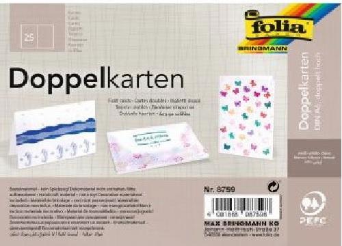Produktbild Folia Briefkarte DIN A6 hoch doppelt weiss (190 g/m², 25 x)