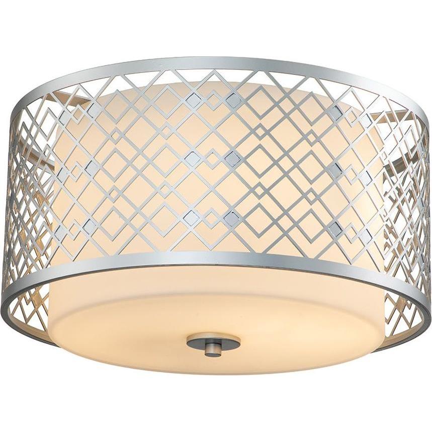 Elstead Lighting Argento Applique + Plafoniera, Plafoniera Ziggy Di Medie Dimensioni