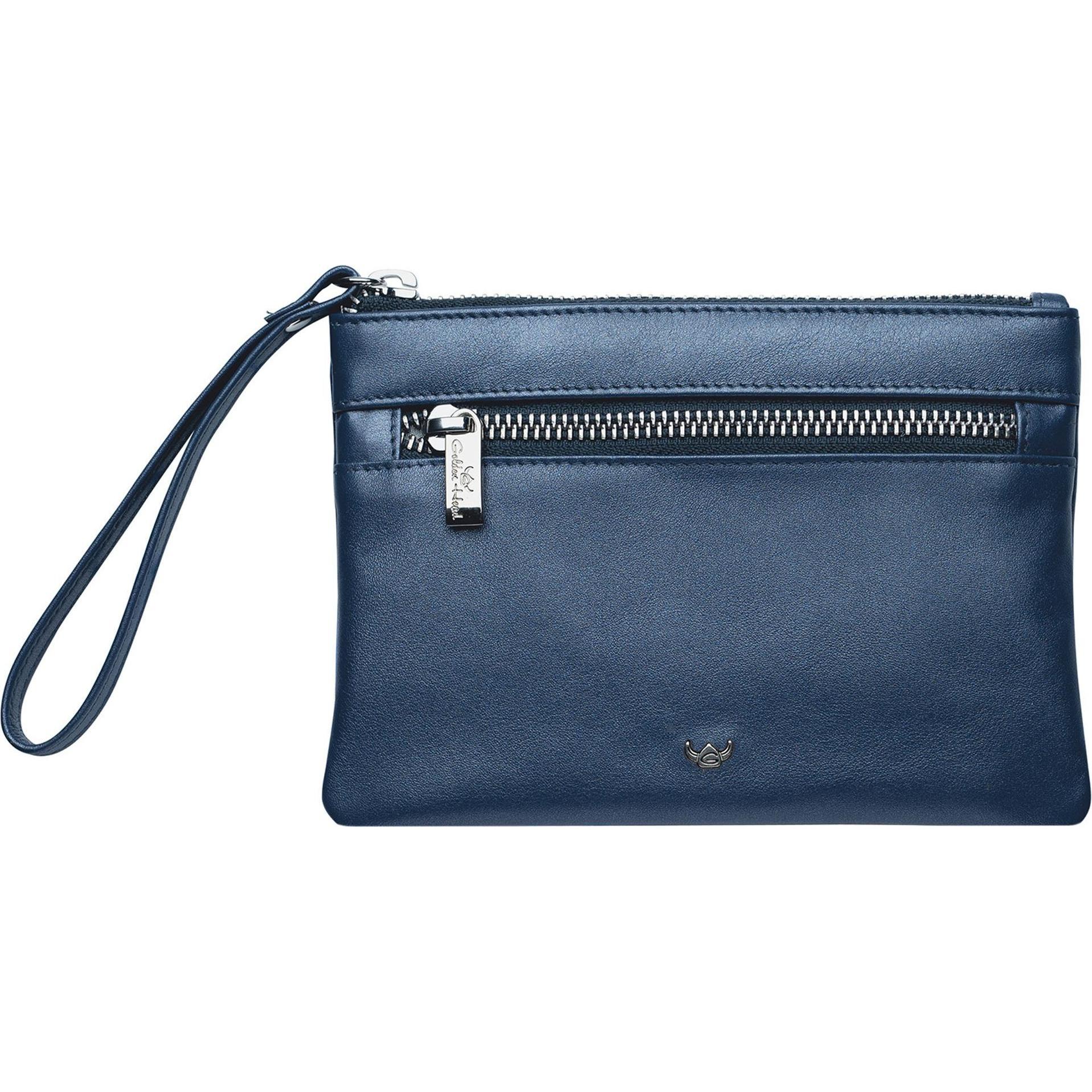 Golden Head, Handtasche, Valencia Herrentasche RFID Schutz Leder 18 cm, Blau