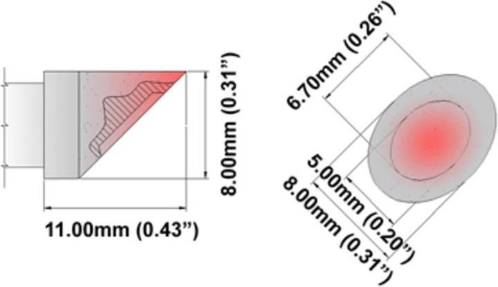 Produktbild Thermaltronics Lötpatrone, Wave, 8,0 mm, 11 mm, 350-398 °C