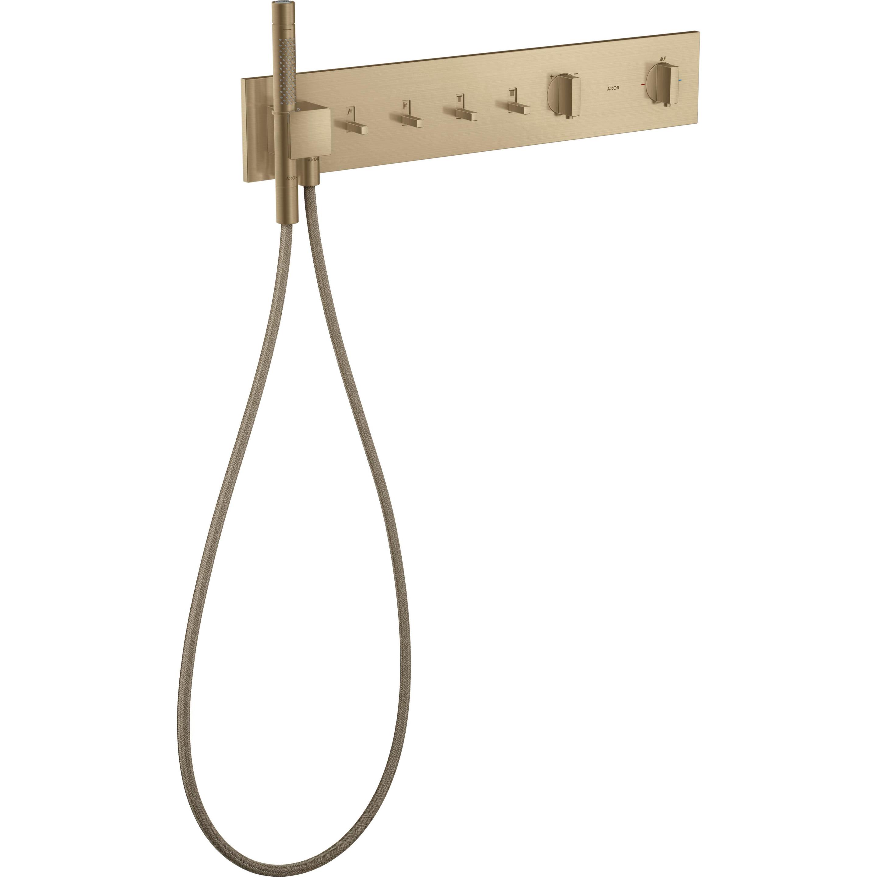 hansgrohe, Badarmatur, AXOR ShowerComposition Thermostatmodul Select, 4 Verbraucher, 610/110, 12573