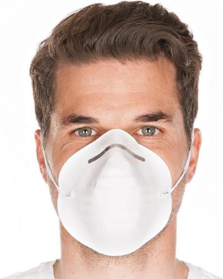Actual product image Hygostar Industrial respirator, PP, white hygienic disposable mask, for protection against coarse dust (50 x)
