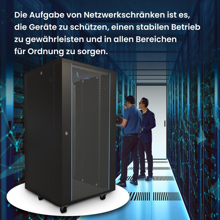 Image du produit Extralink 27U 1000mm floor cabinet black (27 HE, Rack 19 pouces)