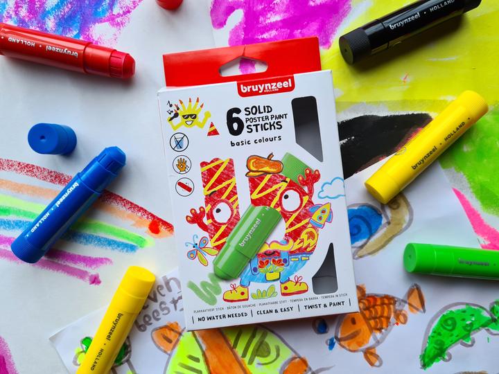 Image du produit Bruynzeel Gouache Sticks Basis, 6St. (6x)