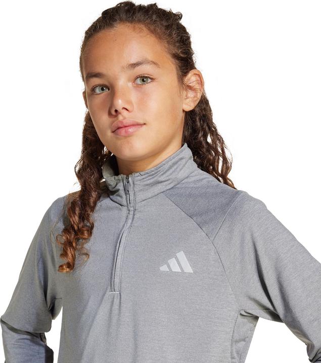 Actual product image adidas Kid's Goto PZ 1/4 Zip Longsleeve Tee (128)